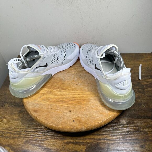 Nike Air Max 270 White Black Total Orange Men\'s Size 8.5 Shoes AH8050-106 main image 7